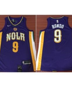 Pelicans 9 Rajon Rondo Purple City Edition Men Jersey