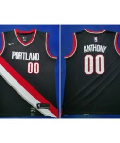 Portland Trail Blazers 00 Black Carmelo Anthony Men Jersey