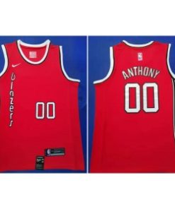 Portland Trail Blazers 00 Red Carmelo Anthony Men Jersey