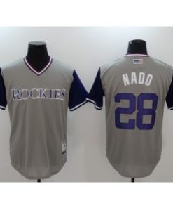ROCKIES 28 NADO Grey Cool Base Men Jersey
