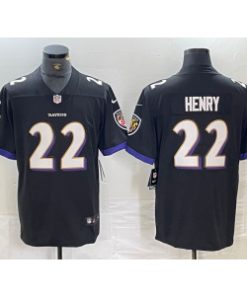 Ravens 22 Derrick Henry Black Vapor Untouchable Limited Men Jersey