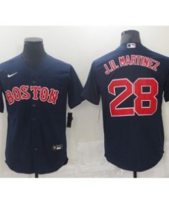 Red Sox 28 J.D. Martinez Navy Cool Base Men Jersey