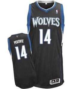 Revolution 30 Timberwolves #14 Nikola Pekovic Black Stitched NBA Jersey