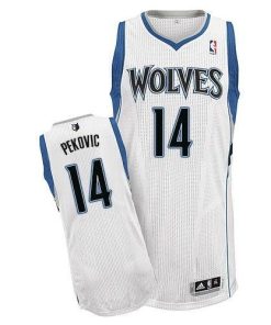 Revolution 30 Timberwolves #14 Nikola Pekovic White Stitched NBA Jersey
