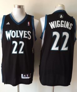 Revolution 30 Timberwolves #22 Andrew Wiggins Black Stitched NBA Jersey