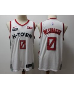 Rockets 0 Russell Westbrook White 2019-20 City Edition Men Jersey