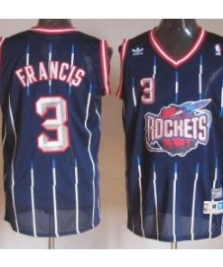 Rockets 3 Steve Francis Navy Throwback Men Jersey