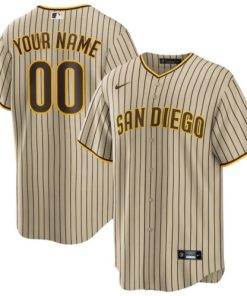 San Diego Padres Active Player Custom Tan Brown Cool Base Stitched Baseball Jersey