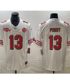 San Francisco 49ers 13 Brock Purdy White Champion F.U.S.E Vapor Limited Men Jersey