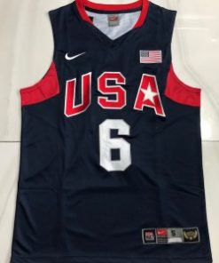 USA 6 Lebron James Navy Men Jersey