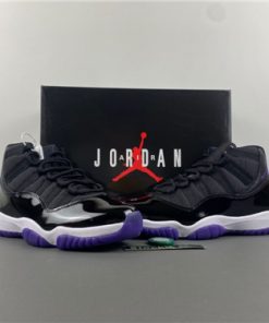 Air Jordan 11 Black Purple Shoes