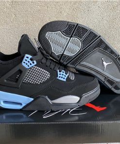 Air Jordan 4 Black Blue Grey High Quality Cheap Discount Shoes