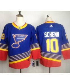 Blues 10 Brayden Schenn Blue Jersey