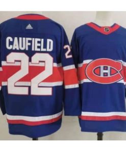 Canadiens 22 Cole Caufield Blue Adidas Men Jersey