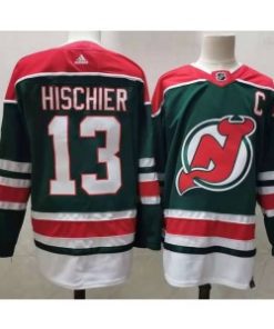 Devils 13 Nico Hischier Green Men Jersey