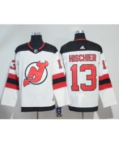 Devils 13 Nico Hischier White Men Jersey