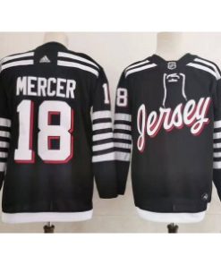 Devils 18 Mercer Black 2022 New Men Jersey