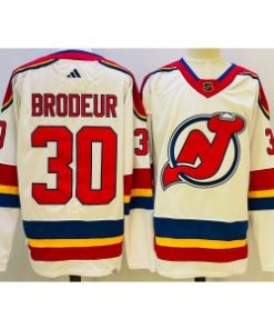 Devils 30 Martin Brodeur White 2022-23 Retro Men Jersey
