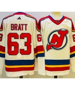 Devils 63 Bratt White 2022-23 Retro Men Jersey