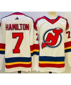 Devils 7 Hamilton White 2022-23 Retro Men Jersey