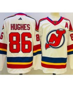 Devils 86 Jack Hughes White 2022-23 Retro Men Jersey