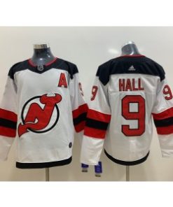 Devils 9 Taylor Hall White Men Jersey