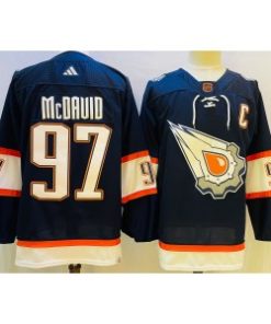 Edmonton Oilers 97 Connor McDavid Navy 2022-23 Reverse Retro Jersey