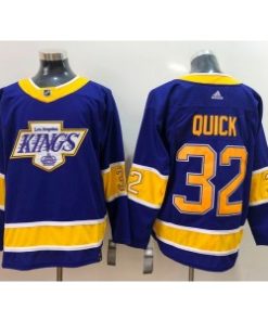 Kings 32 Jonathan Quick Blue Adidas Men Jersey