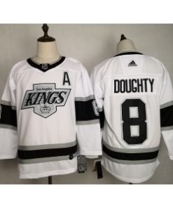 Kings 8 Drew Doughty White Men Jersey