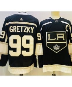 Kings 99 Wayne Gretzky Black Adidas Men Jersey
