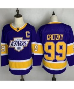 Kings 99 Wayne Gretzky Purple New Men Jersey