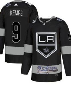 LA Kings With Dodgers 9 Adrian Kempe Black Adidas Men Jersey