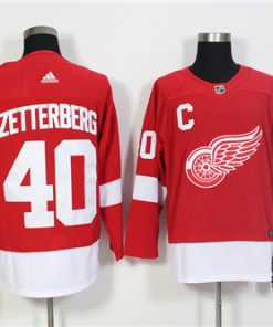 Men's Adidas Detroit Red Wings #40 Henrik Zetterberg Red Stitched NHL Jersey