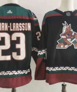 Men's Arizona Coyotes #23 Oliver Ekman-Larsson Throwback Kachina Black Jersey