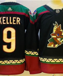 Men's Arizona Coyotes #9 Clayton Keller Black Alternate Jersey