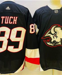 Men's Buffalo Sabres #89 Alex Tuch 2022-23 Black Stitched Jersey
