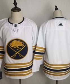 Men's Buffalo Sabres Blank White 50th anniversary Jersey