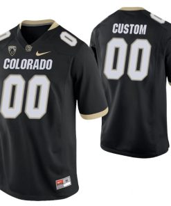 Men's Colorado Buffaloes Custom Black College Football Stitched Game Jersey
