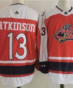 Men's Columbus Blue Jackets #13 Cam Atkinson Orange 2021 Retro Stitched NHL Jersey