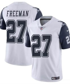 Men's Dallas Cowboys #27 Royce Freeman White Color Rush Limited Football Stitched Jersey