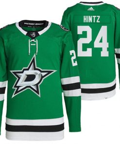 Men's Dallas Stars #24 Roope Hintz Green Stitched Jersey