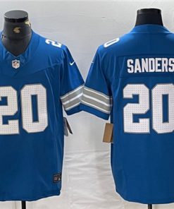 Men's Detroit Lions #20 Barry Sanders Blue 2024 F.U.S.E. Vapor Limited Stitched Jersey