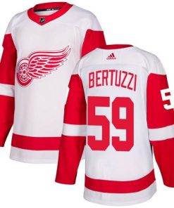 Men's Detroit Red Wings #59 Tyler Bertuzzi White Stitched NHL Jersey