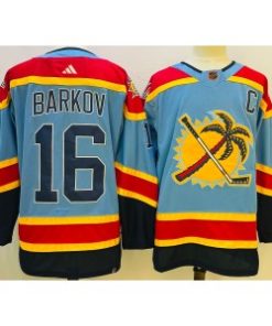 Men's Florida Panthers #16 Aleksander Barkov Blue Stitched Jersey