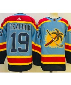 Men's Florida Panthers #19 Matthew Tkachuk Blue Stitched Jersey