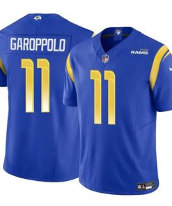 Men's Los Angeles Rams #11 Jimmy Garoppolo Blue 2024 F.U.S.E. Vapor Untouchable Football Stitched Jersey