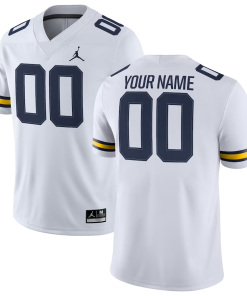 Men's Michigan Wolverines Custom White Basketball Jersey