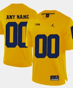 Men's Michigan Wolverines Custom Yellow Basketball Jersey