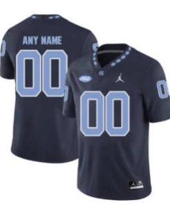 Men's North Carolina Customized Navy College Stitched Football Jersey