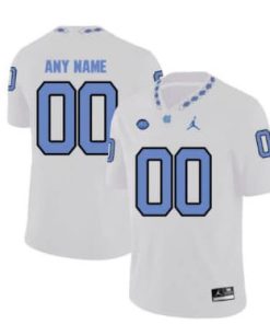 Men's North Carolina Customized White College Stitched Football Jersey